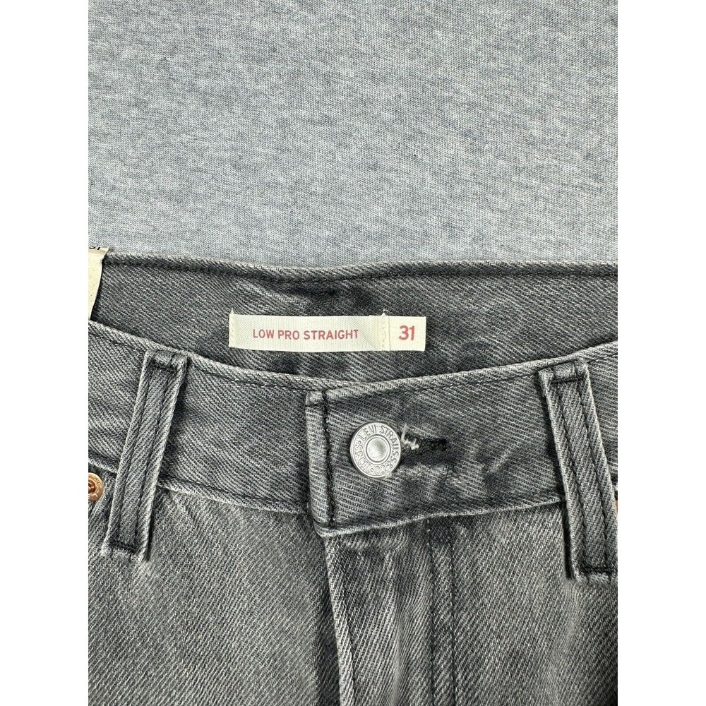 Levis Jeans Womens 31‎ Gray Denim Pants Low Pro Straight Leg Mid Rise Cotton - Picture 2 of 6